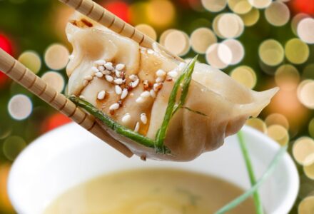 Potstickers with Morehouse Mustard Dipping Sauce in Los Angeles, CA and San Diego CA