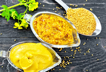 Different types of mustard in Los Angeles, CA and Santa Barbara, CA.