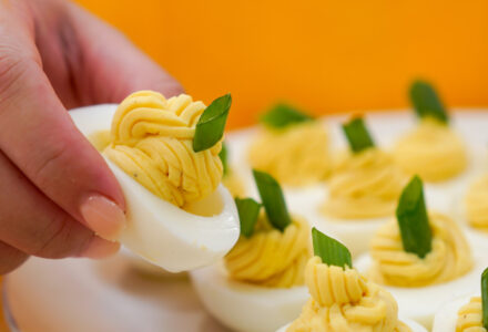 Easy spicy deviled eggs recipe in Los Angeles, CA and Reno, NV.